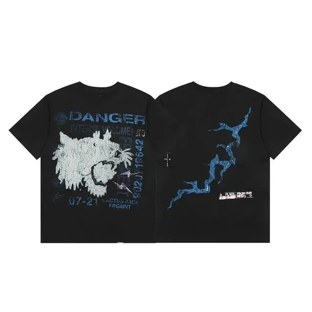 Travis Scott × Fragment Design Graphic Tee Danger Cactus Jack