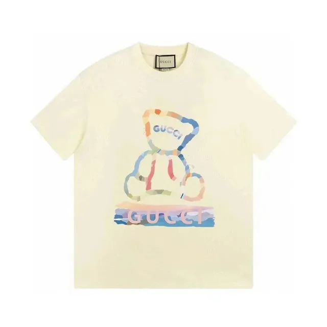 Gucci Teddy Bear Graphic Tee Multicolor Print