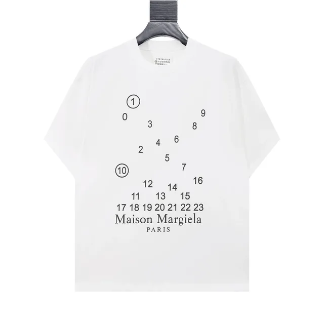 Maison Margiela Number Print Tee Numeric Logo