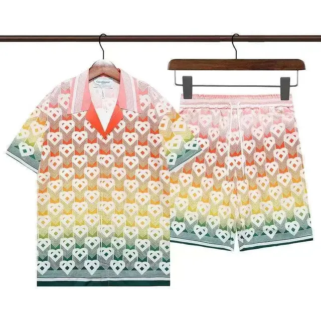 Maison Margiela Heart Print Set Rainbow Gradient