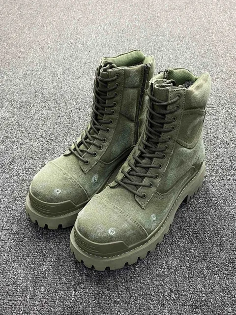 巴黎 Strike** 绿色做旧长靴(39-45)