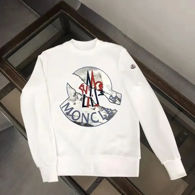 Moncler Crewneck Sweatshirt Mountain Logo Print