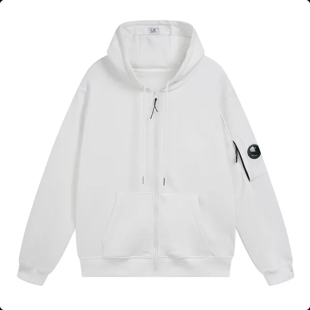 C.P. Company Goggle Hoodie White
