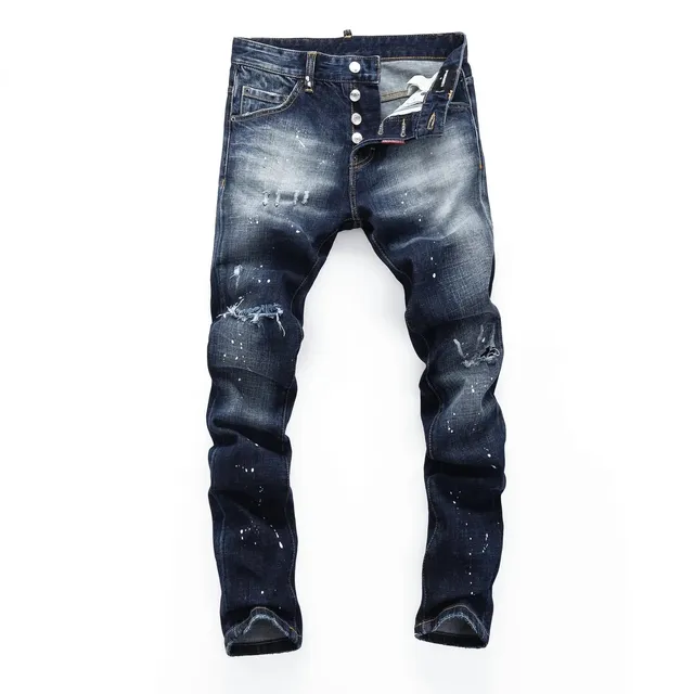Dsquared2 Distressed Jeans Paint Splatter
