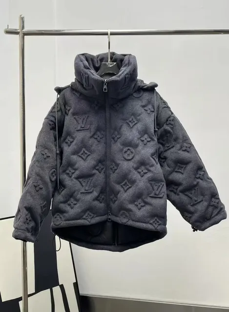 Louis Vuitton Monogram Wool Puffer Jacket Embossed LV