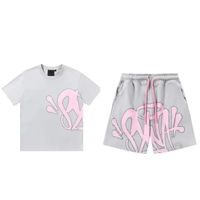 Syna World Logo Tee and Shorts Set Graffiti Print