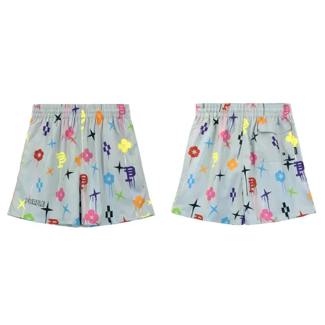 Purple Brand Printed Shorts Multicolor Logo Floral