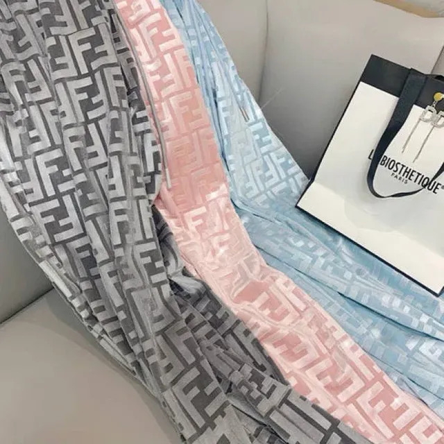 Fendi FF Logo Trousers Velvet Logo Print