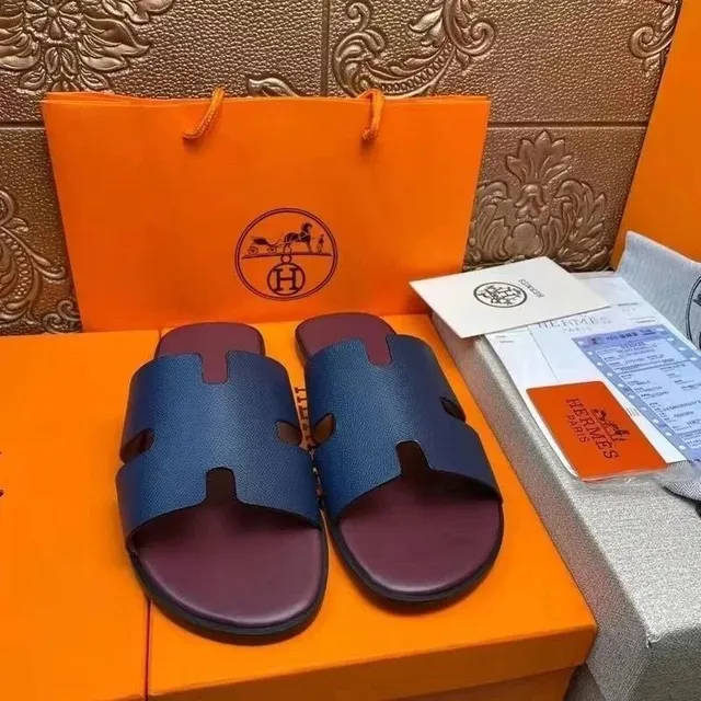 Hermès Oran Sandal Blue and Purple