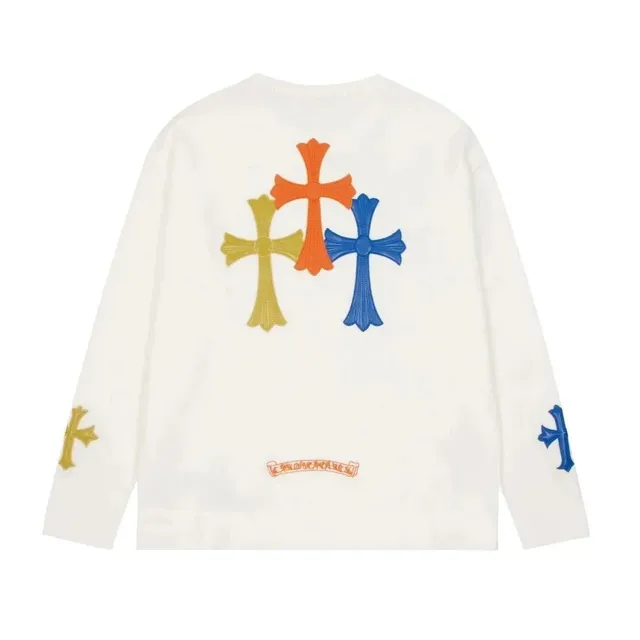 Chrome Hearts Long Sleeve Tee Triple Cross Embroidery