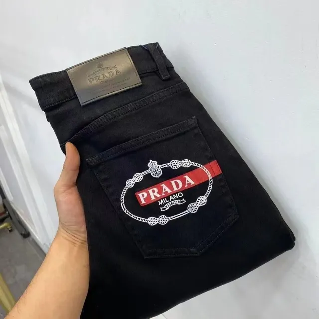 Prada Jeans Logo Patch Pocket
