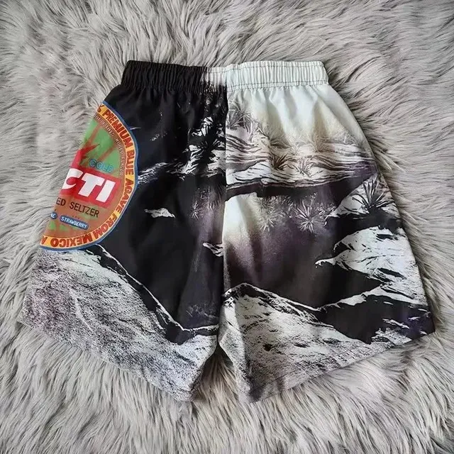 Travis Scott CTI Shorts Premium Blue Agave Print