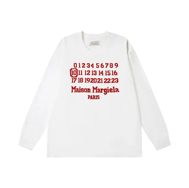 Maison Margiela Long-Sleeve Tee Number Print