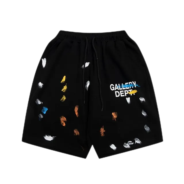Gallery Dept. Paint Splatter Shorts Gallery Dept Logo