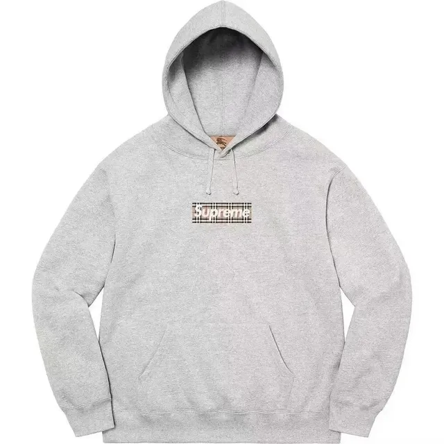 Supreme Box Logo Hooded Sweatshirt Burberry Check