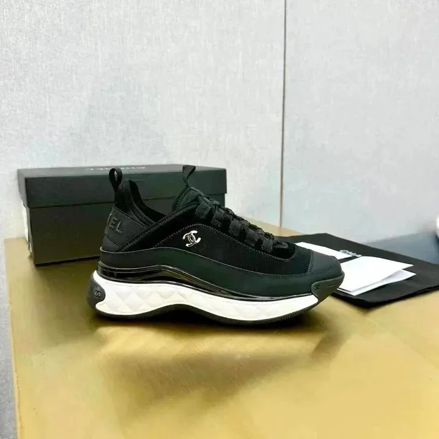 Chanel LV Trainer Black Suede