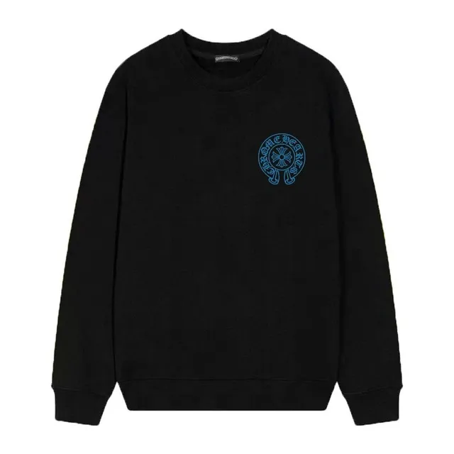 Chrome Hearts Crewneck Sweatshirt Blue Logo Embroidery