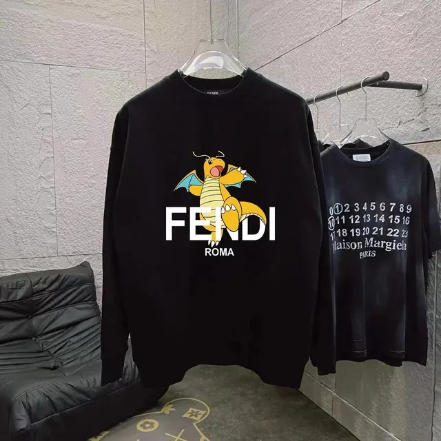 Fendi × Pokémon Long-Sleeve Tee Dragonite Graphic