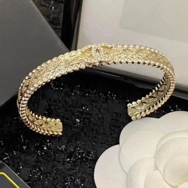 Chanel Cuff Bracelet Crystal-Embellished