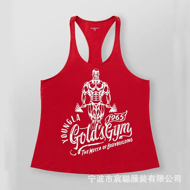 YoungLA Racerback Tank Top Gold's Gym Bodybuilding Graphic