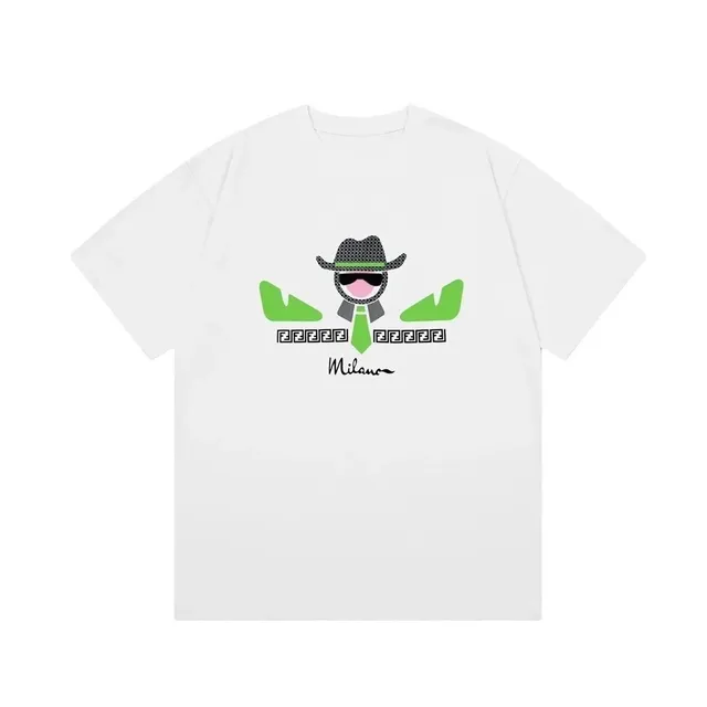 Fendi Graphic Tee Milano Cowboy Print