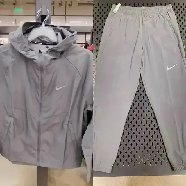 Nike Windrunner Jacket and Joggers Set Light Grey