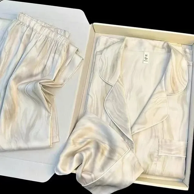Dior Silk Pajama Set Iridescent Beige