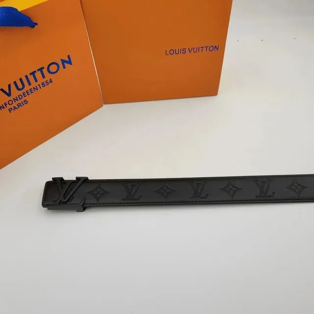 Louis Vuitton LV Monogram Belt Embossed Logo