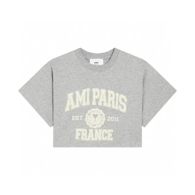 Cropped Tee AMI Paris Arch Logo