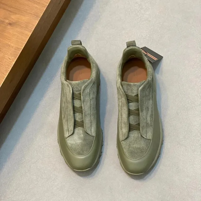 Travis Scott Slide Sneaker Olive Suede