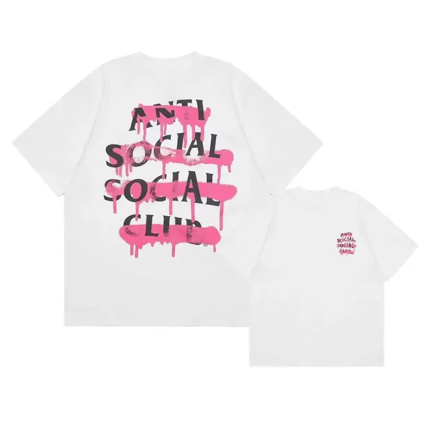 Anti Social Social Club Graphic Tee Dripping Paint Logo