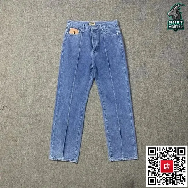 Light Wash Straight Jeans