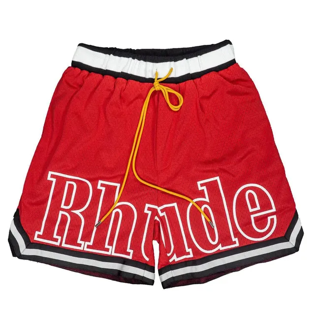Rhude Mesh Shorts Logo Print
