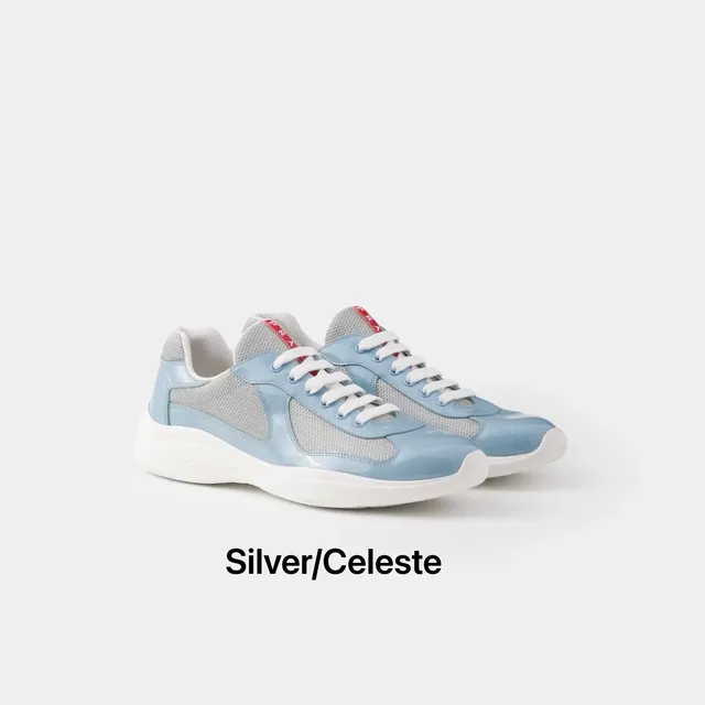 Prada Linea Rossa Trainer Silver/Celeste
