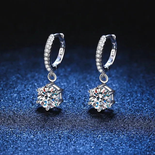 Van Cleef & Arpels Hoop Earrings with Pendant Crystal-Set