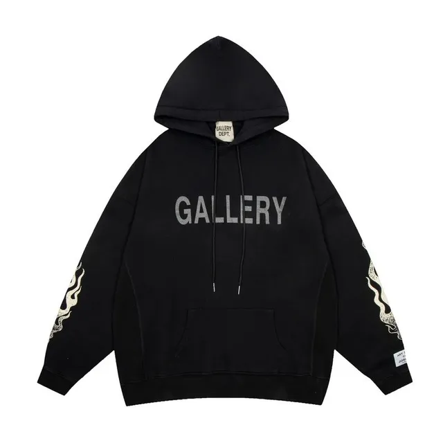 Gallery Dept. Hooded Sweatshirt Flame Sleeve