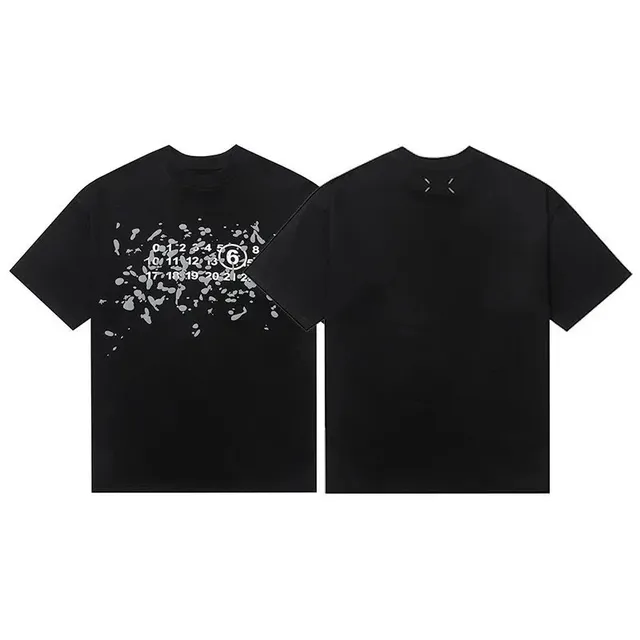 Maison Margiela T-Shirt Paint Splatter Numeric Print