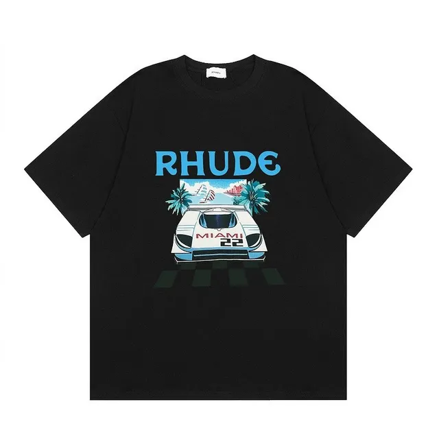 Rhude Graphic Tee Miami 22 Race Car Print
