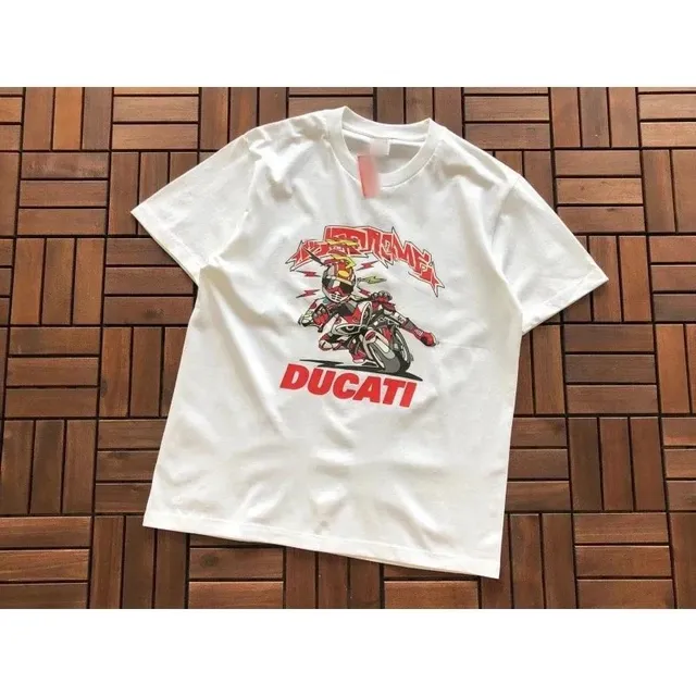 Dior Graphic T-Shirt Ducati Moto Print