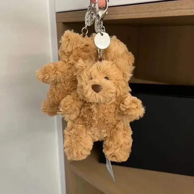 Labubu Bashful Bear Keyring Medium Plush