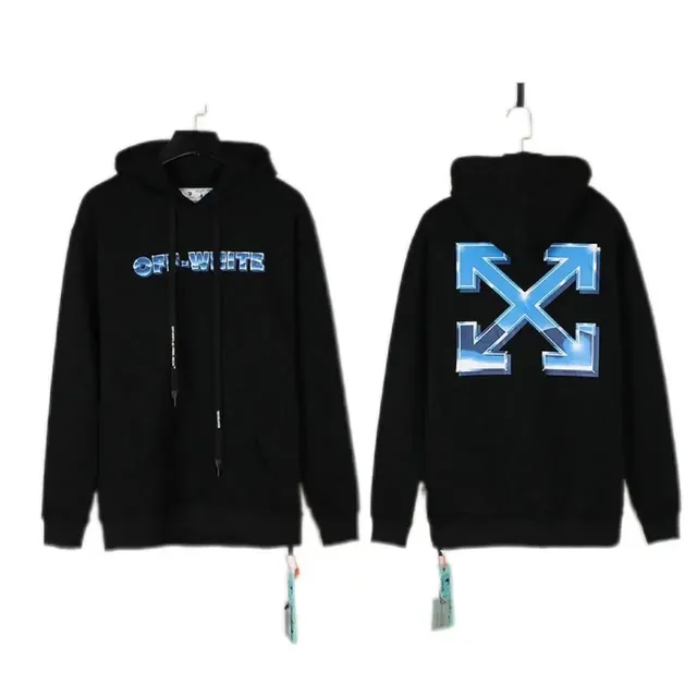 Off-White Hoodie Ice Blue Arrow