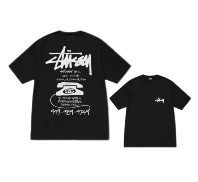 Stüssy Graphic Tee Phone Logo Print