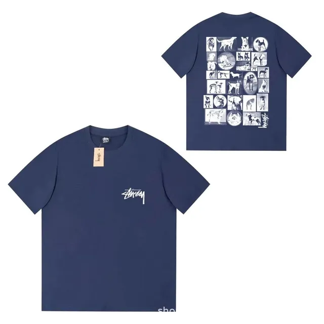 Stüssy Graphic Tee Dog Collage Print