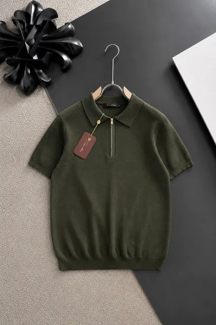 Knit Polo Shirt Zip-Neck
