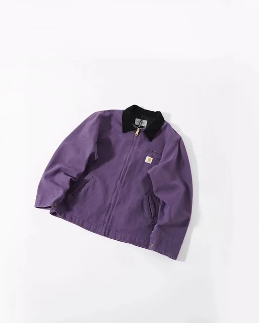 Carhartt Active Jacket Purple with Black Corduroy Collar