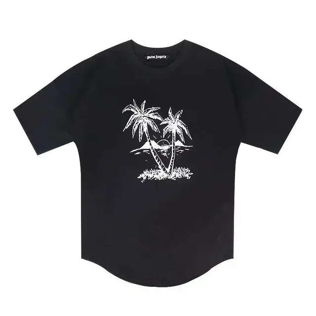 Palm Angels Palm Trees Graphic Tee White Palm Print