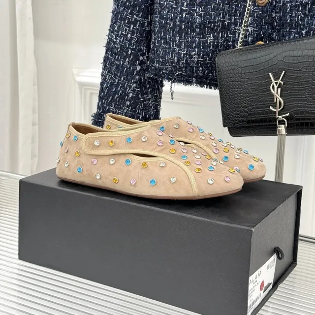 Alaïa Crystal-Embellished Loafer Multicolor Crystal Studs