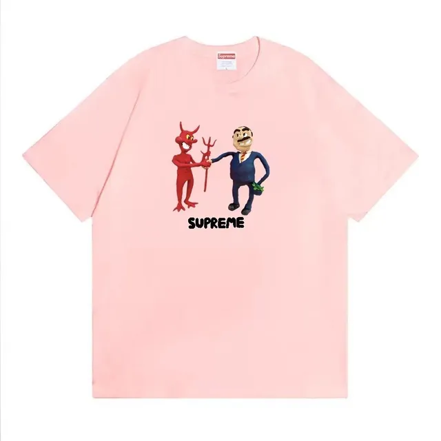 Supreme T-Shirt Devil and Businessman Graphic