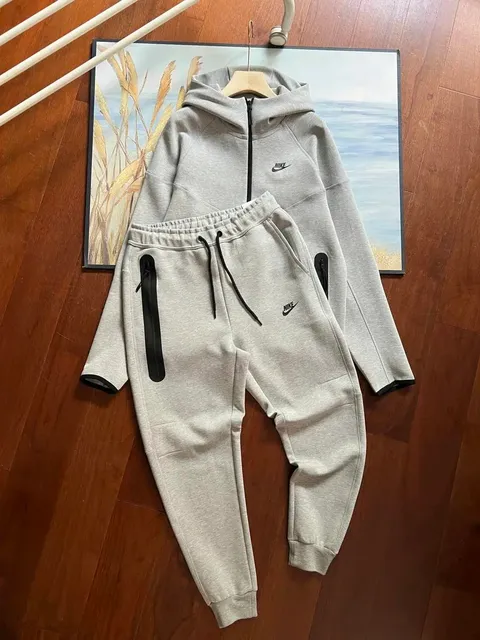 Nike Tech Fleece Hoodie and Joggers Heather Grey