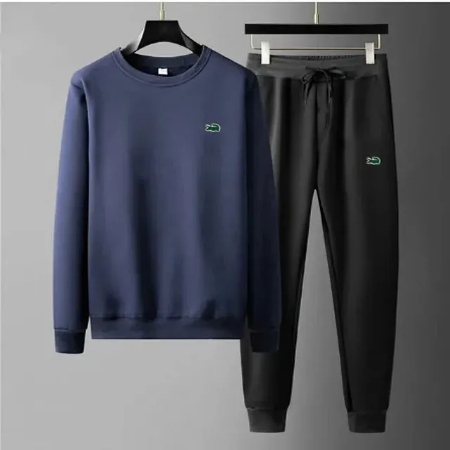 Lacoste Crewneck Sweatshirt and Joggers Set Two-Piece Lounge Set